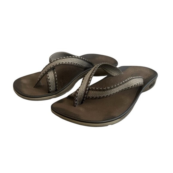 Chaco Shoes - Chaco Flip Flops Womens‎ Comfort Slip On Sandals Size 6 Tan Brown Toe Loop